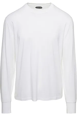 Tom Ford Top, Herre, Hvid, L, Bomuld, Langærmet top