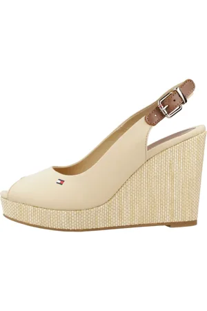 Tommy Hilfiger Sko, Dame, Brun, 41 EU, Elena Slingback Wedge Sandaler