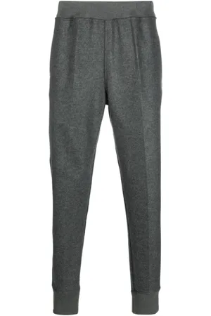 Jil Sander Bukser, Herre, Grå, L, Uld, Grå uld joggingbukser med elastisk linning