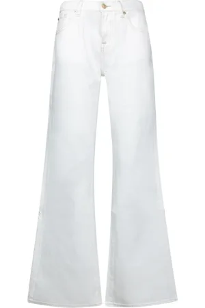 7 for all Mankind Jeans, Dame, Hvid, W31, Bomuld, Hvide Jeans til Kvinder Elegant Stil