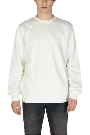 HUGO BOSS Sweathshirts & Hoodies, Herre, Hvid, S, Bomuld, Klassisk Bomulds Sweater