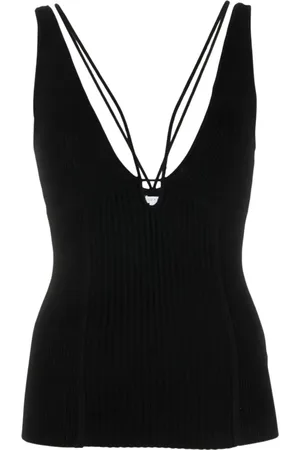 Patrizia Pepe Top, Dame, Sort, M, Elegant Ærmeløs Viscose Top