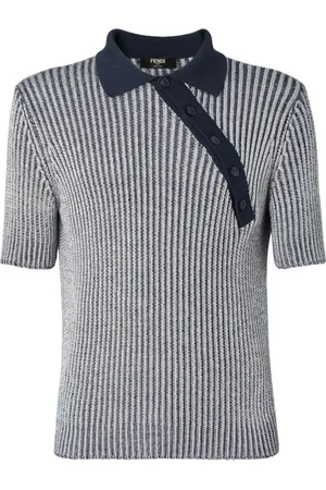 Fendi Top, Herre, Flerfarvet, M, Uld, Stilfuld Polo Skjorte