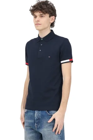 Tommy Hilfiger Top, Herre, Blå, 3XL, Bomuld, Polo Shirt Klassisk Design