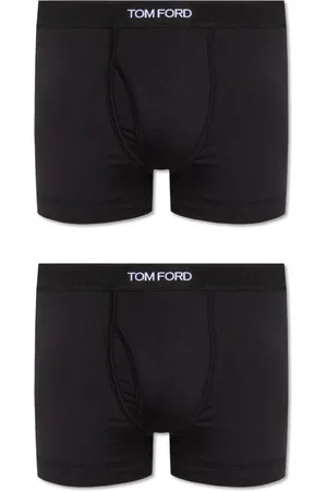 Tom Ford Undertøj, Herre, Sort, S, Bomuld, Branded Boxers Two-Pack