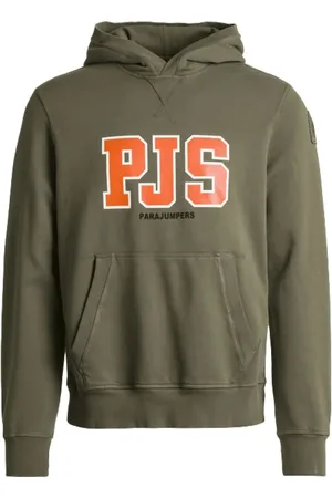 Parajumpers Sweathshirts & Hoodies, Herre, Grøn, 2XL, Bomuld, Hoodie med PJS-print