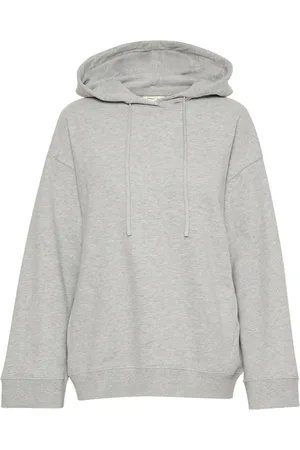 INWEAR Sweathshirts & Hoodies, Dame, Grå, M, Bomuld, Base Hættetrøje