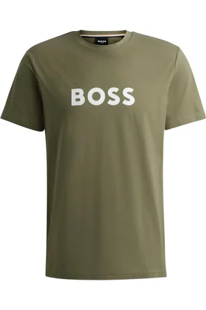 HUGO BOSS Top, Herre, Grøn, XS, Bomuld, Bomulds T-shirt