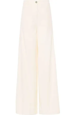 Pinko Bukser, Dame, , S, Bomuld, Fluid Ivory Bukser