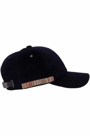 Paul Smith Tilbehør, unisex, Sort, ONE SIZE, Uld, Uld Baya Side Cap