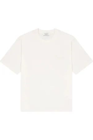 LANEUS Top, Herre, Hvid, XS, Bomuld, Rundhalset T-shirt i jersey