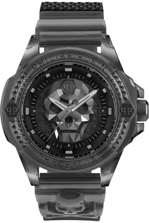 Philipp Plein Tilbehør, Herre, Sort, ONE SIZE, The $kull Syntetisk Ur
