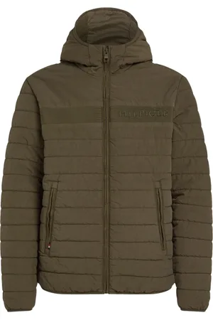 Tommy Hilfiger Jakke, Herre, Grøn, XL, Uld, Hættejakke