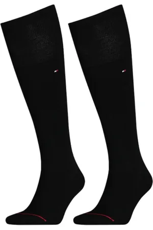 Tommy Hilfiger Undertøj, Herre, Sort, M, Bomuld, Sorte Bomulds Crew Socks 2-pak