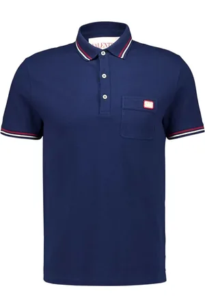 VALENTINO GARAVANI Top, Herre, Blå, 2XL, Klassisk Polo T-shirt