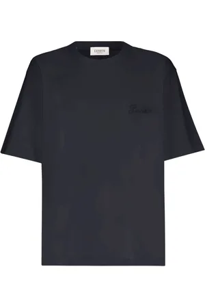 LANEUS Top, Herre, Sort, XL, Bomuld, Rundhalset T-shirt i jersey