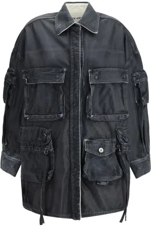 The Attico Jakke, Dame, Sort, 2XS, Denim, Fern Denim Jakke