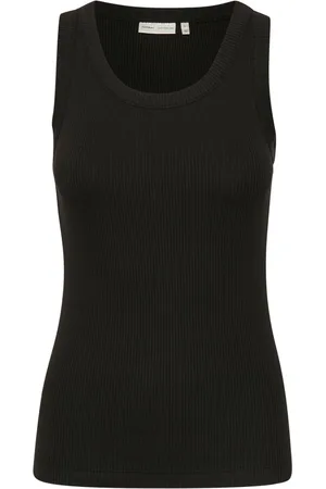 INWEAR Top, Dame, Sort, S, Bomuld, Sort Fitted Tank Top