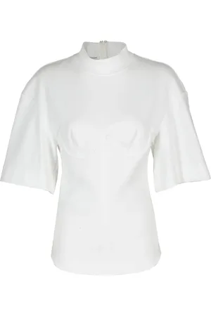 ALESSANDRO VIGILANTE Top, Dame, Hvid, XS, Uld, Stilfuld BRA til et trendy look