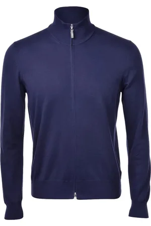 Gran Sasso Sweathshirts & Hoodies, Herre, Blå, 3XL, Uld, Stilfuld Jakke til Mænd