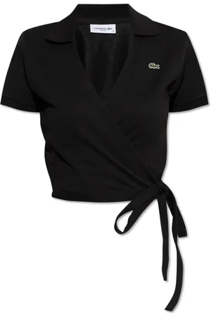 Lacoste Bluser & Skjorter, Dame, Sort, L, Bomuld, Bomuldstop