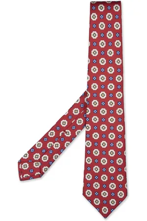 Kiton Tilbehør, Herre, Rød, ONE SIZE, Rød Silke Elegant Tørklæde