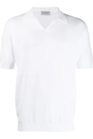 JOHN SMEDLEY Top, Herre, Hvid, XL, Bomuld, Hvid Bomuldspolo