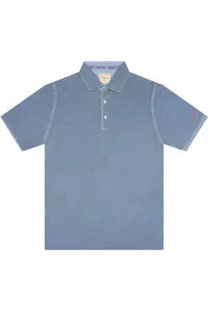 sartoria tramarossa Top, Herre, Blå, L, Bomuld, Broderet Logo Polo Skjorte