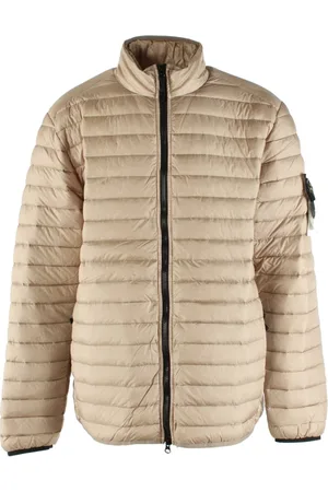 Stone Island Jakke, Herre, Brun, XL, Uld, Brun Dunjakke med Loom Chambers