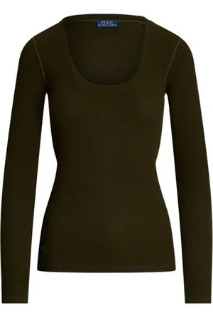 Ralph Lauren Top, Dame, Grøn, S, Afslappet T-shirt
