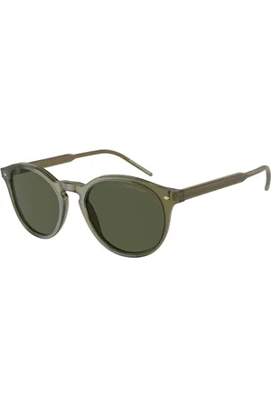 Giorgio Armani Tilbehør, Herre, Grøn, 52 MM, Uld, Stilfulde solbriller Ar8211