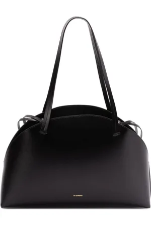 Jil Sander Taske, Dame, Sort, ONE SIZE, Uld, Elegant Læder Skuldertaske