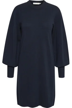 INWEAR Kjole, Dame, Blå, 2XS, Polyester, Sammyiw Kjole