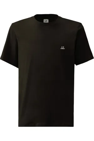 C.P. Company Top, Herre, Sort, M, Bomuld, Logo Jersey T-shirt Sort Regular Fit