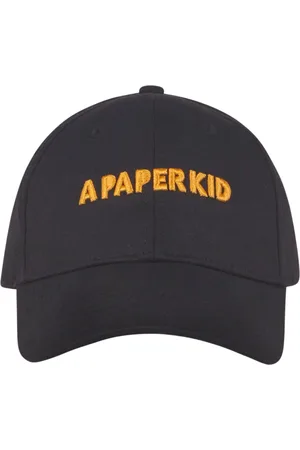 A PAPER KID Tilbehør, Herre, Sort, ONE SIZE, Uld, Broderet Baseball Hat