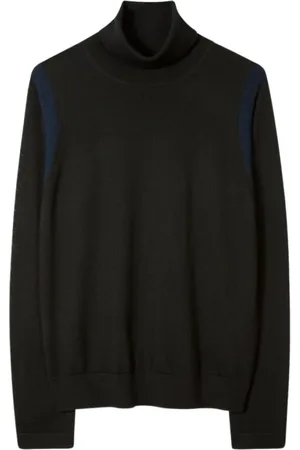 Paul Smith Strik, Herre, Sort, XL, Uld, Contrast Sleeve Turtleneck