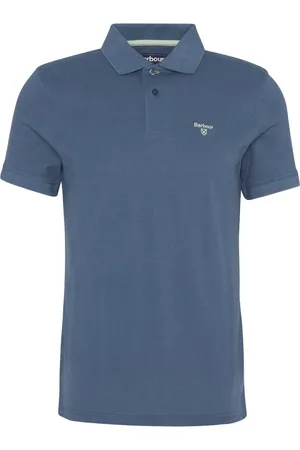 Barbour Top, Herre, Blå, S, Bomuld, Lysblå Sports Polo Skjorte