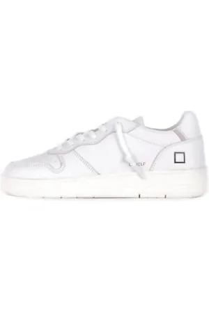 D.A.T.E. Sko, Dame, Hvid, 41 EU, Læder, Hvide Læder Sneakers med Logo