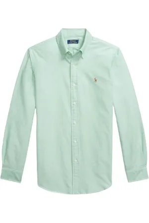Ralph Lauren Skjorte, Herre, Grøn, M, Bomuld, Oxford Cotton Skjorte