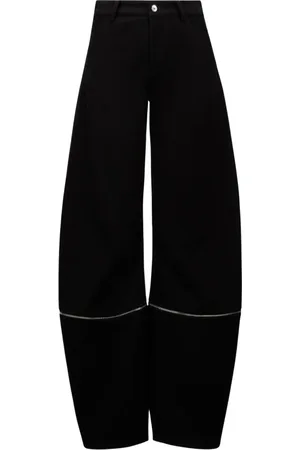 Moncler Bukser, Herre, Sort, 2XS, Bomuld, Wide Bukser