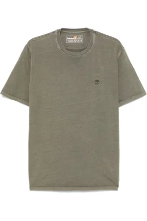 Timberland Top, Herre, Grøn, S, Grøn Broderet Logo Crew Neck Skjorte
