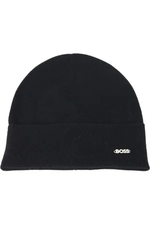 HUGO BOSS Tilbehør, Dame, Sort, ONE SIZE, Uld, Metal Logo Uld Cashmere Beret