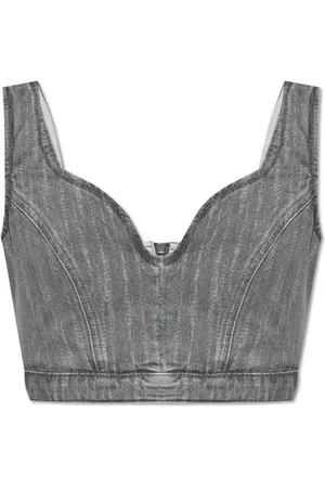IRO Top, Dame, Grå, S, Denim, Denim top Clovis