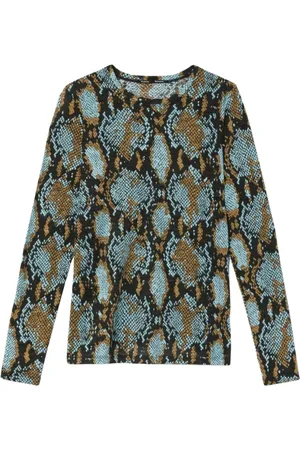 Proenza Schouler Top, Dame, Flerfarvet, S, Bomuld, Printet Slange T-shirt