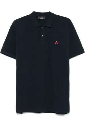 Peuterey Top, Herre, Blå, 3XL, Bomuld, Blå polo shirt med logo broderi