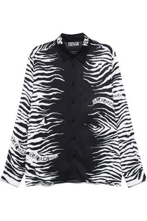 VERSACE Skjorte, Herre, Sort, M, Sort klassisk krave skjorte lange ærmer
