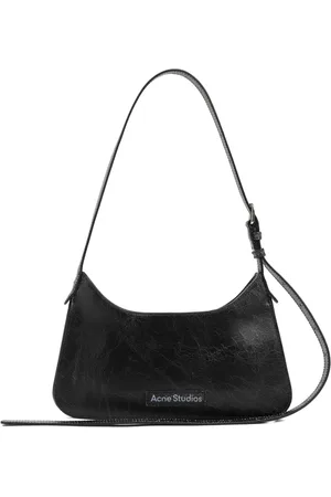 Acne Studios Taske, Dame, Sort, ONE SIZE, Læder, Sort lædertaske med justerbar håndtag
