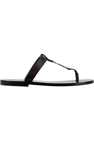 Saint Laurent Sko, Herre, Brun, 40 EU, Læder, Herre Slip-On Læder Sandaler