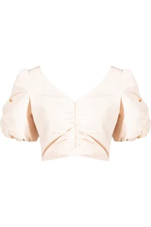 Pinko Bluser & Skjorter, Dame, Lyserød, M, Polyester, Elegant V-Neck Top