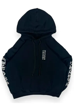 CHROME HEARTS Sweathshirts & Hoodies, Herre, Sort, L, Sort Logo Hættetrøje